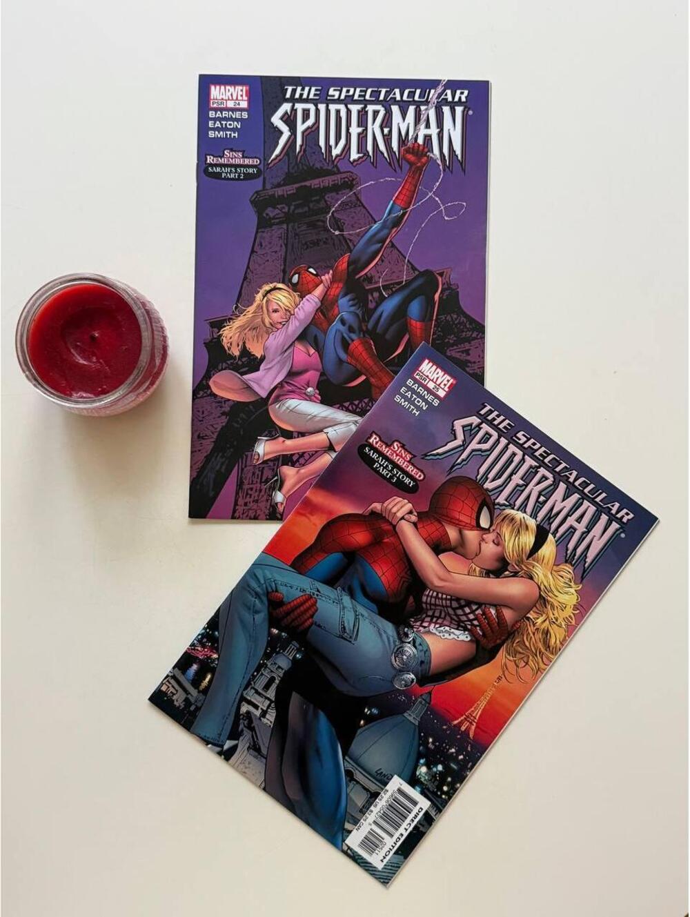 Spectacular Spider-Man #24 #25: Sarah Stacy Kiss Cover, Comic Book Lot | Paris